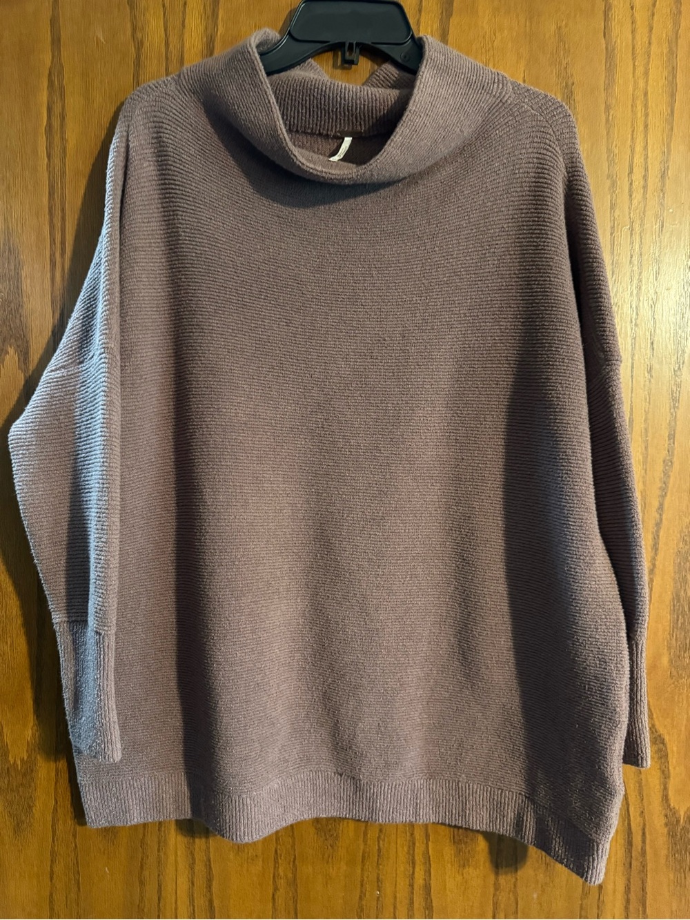 Free People Mauve Brown Cowl Neck Sweater